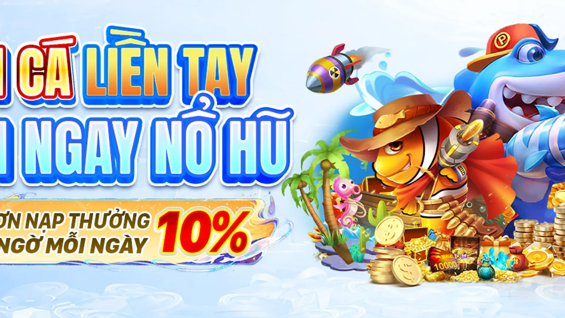 Hình ảnh đại dương bắn cá j9bet với nhiều loại cá và kho báu